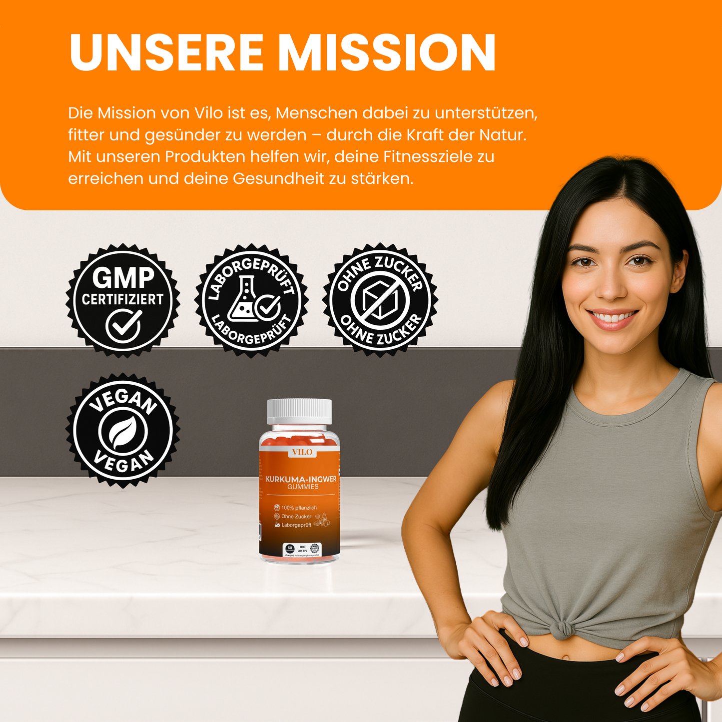 Kurkuma + Ingwer + Schwarzer Pfeffer Gummies - 60 Stk.